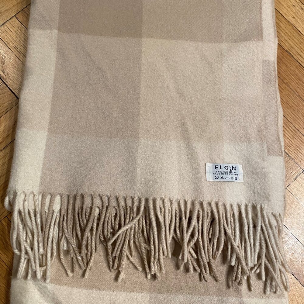BEIGE CASHMERE SCARF